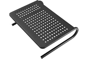 suptek Monitor Stand Riser for Computer,Laptop,Printer, Notebook and All Flat Screen Display with Vented Metal Platform and 4 Inches Height Underneath Storage (MST004)