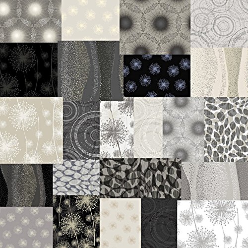 Benartex NATURE'S PEARL 10-inch Precut Squares Cotton Fabric Quilting Assortment Layer Cake