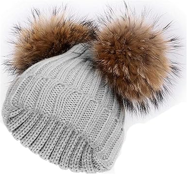 women's double bobble hat