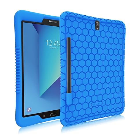 Fintie Silikon Hülle für Samsung Galaxy Tab S3 T820 / T825 24,58 cm (9,68 Zoll) Tablet-PC - [Bienenstock Serie] Leichte Rutsc