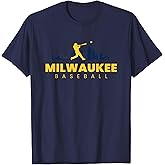 Milwaukee Baseball Vintage Minimalist Retro Baseball Lover T-Shirt