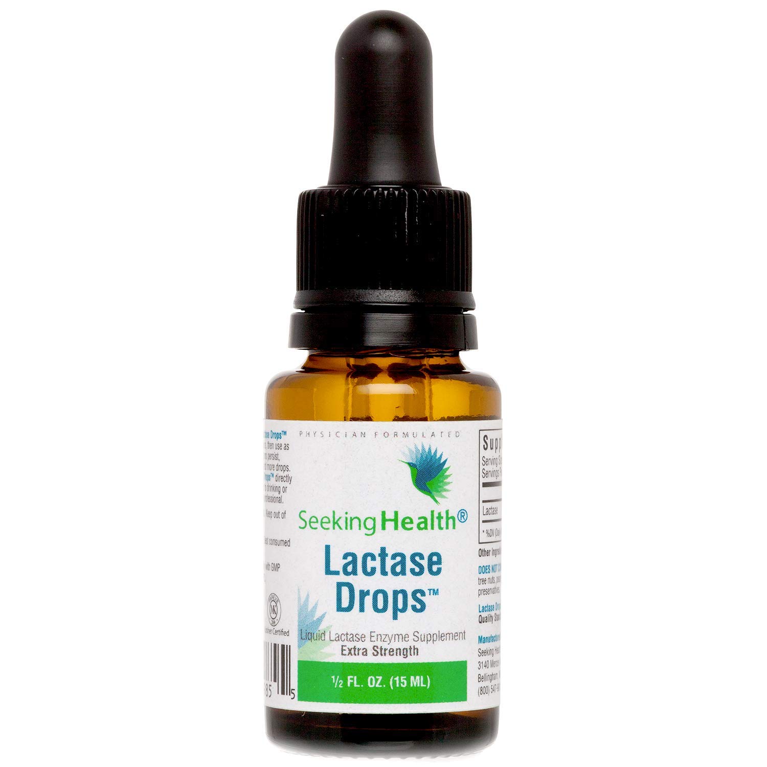 Seeking Health Lactase Drops, 52 Servings, 0.50 fl. Ounces, Supports