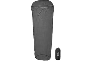 OMVMO 50°F Polar Fleece Mummy Sleeping Bag Liner & Travel Sheets for Adults,Adds Up 12°F to Sleeping Bag,Perfect for Hotel Traveling Camping