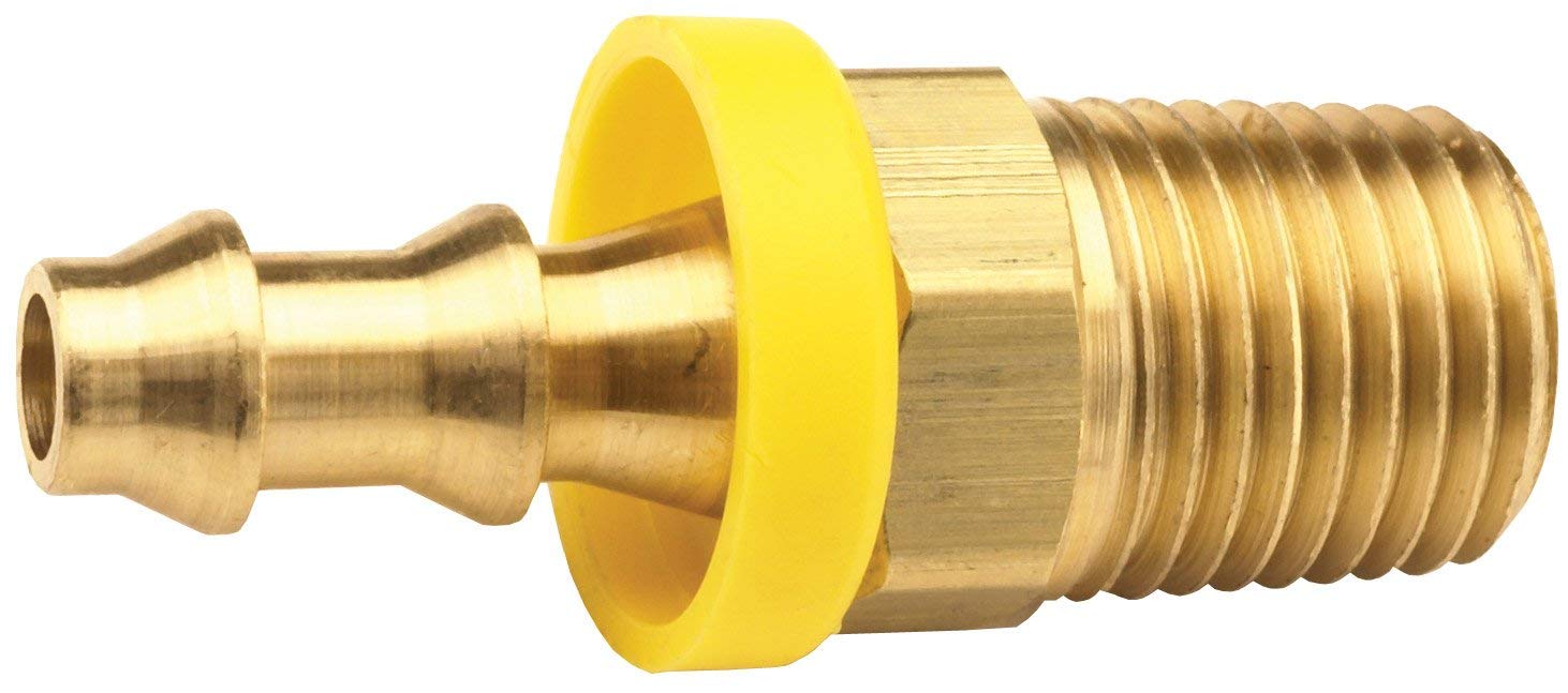 Adapter 1/2 NPTF Male x 3/8 Hose ID Push On Dixon BPN34 Brass PushOn