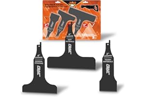 JMD 3-Piece Reciprocating Saw Scraper Blades Set, Scraping Tool Attachment for Sawzall Reciprocating Saws Compatible with Bos