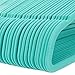 Juvale Teal Velvet Hangers - 50-Pack, 18 in, Slim Flocked Design - Cascading Adult Clothes Hangers & Space-Saving Closet Organizer for Shirts, Suits & Pants