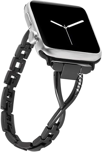 Compatible con Apple Watch 38mm 40mm Correa Negro, Brillo ...