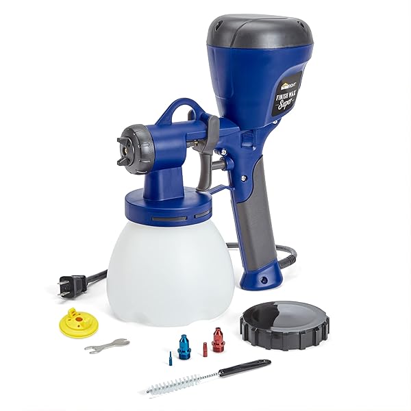 HOMERIGHT C800971.A SUPER FINISH MAX, INCLUDES 3 BRASS SPRAY TIPS, 3 SPRAY PATTERNS, EASY TO CLEAN HVLP PAINT SPRAYER, GREAT FOR FURNITURE, CABINETS, TRIM & MORE, SPRAYS STAINS, SEALERS & LATEX PAINTS