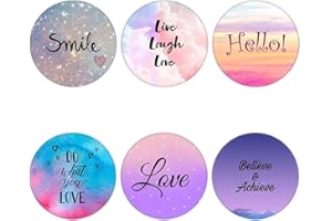 (6 Pack) Cell Phone Grip,Mobile Phone Finger Foldable Holder Stand for Smartphones and Tablets - Love Quotes