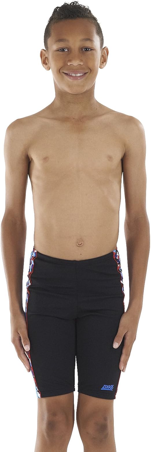 Zoggs Boys Kaleidoscope Spliced Jammer Swimming TrunksBlack