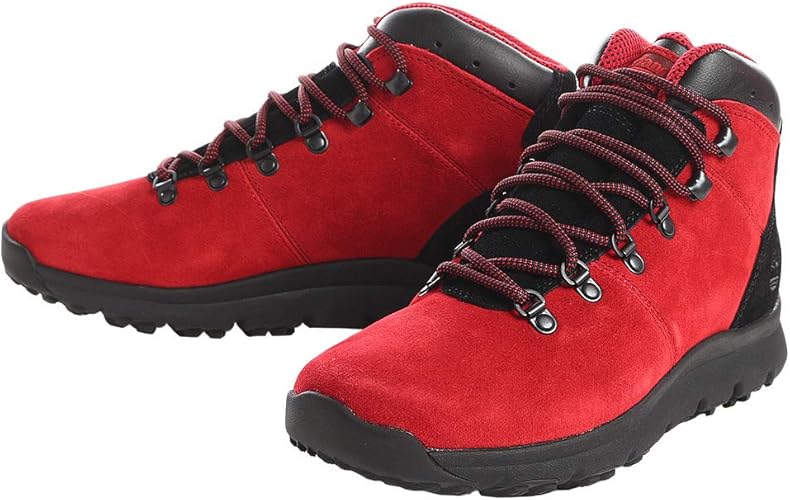 red timberland hiking boots