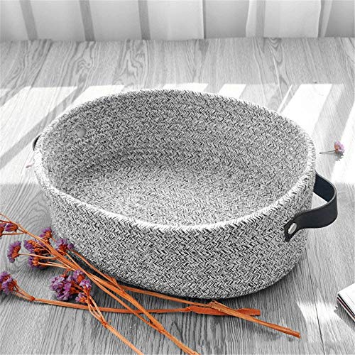 Sunormi Large Woven Rope Basket with Handles 13 x 10inch Storage