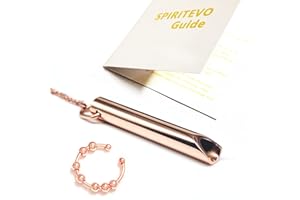 SpiritEvo Mindful Breathing Necklace with Anxiety Ring, Two Strong Chains and Velvet Bag, Anxiety Necklace for Stress Relief, Meditation Gifts, Calming Down Tool, Breathing Exercises