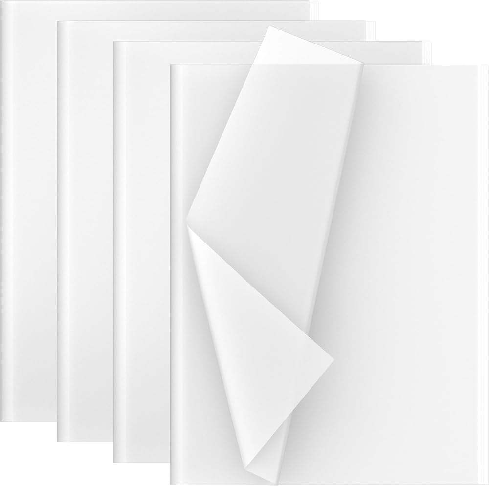 Creavvee White Decoupage Tissue Paper 60 Sheets 35 x 50 cm