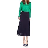 Dani's Choice Elastic Waist A-line Flared Long Skirt