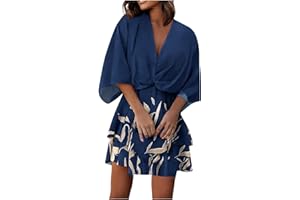 FQZWONG Resort Wear for Women Summer Casual Flowy Hawaiian Dresses Elegant Party Boho Sundresses Sexy Beach Vacation Outfits