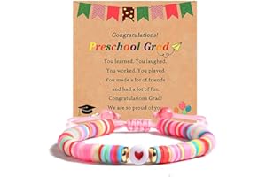 AULSIEY 2025 Graduation Gifts for Girls Boys,Handmade Braided Heart/Compass Bracelet for Preschool Kindergarten 5th 8th Grade High School Phd Senior Graduation Graduate