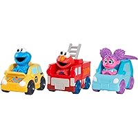 Sesame Street Twist and Pop Wheelies 3-Pack Preschool Toy Vehicles, Officially Licensed Kids Toys for Ages 2 Up, Gifts and Pr