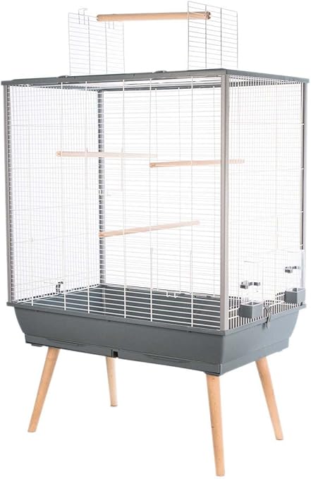 Cage Perruches Neo Jili Gris L78 X P48 X H112 Cm Zolux