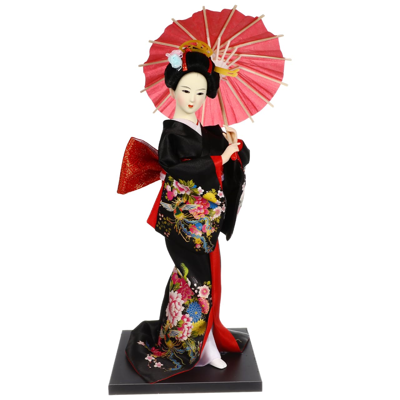 Holibanna Asian Kimono Doll Figure Japanese Geisha Statue for Home Decor Compact Ornament for Bookshelves Desks and Windowsills Versatile Decoration for Various Styles