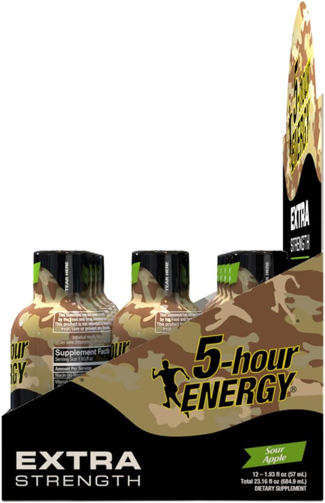 5-hour ENERGY ® Shot, Extra Strength, Sour Apple, 1.93 oz, 2 - 12 Packs: Health & Personal Care