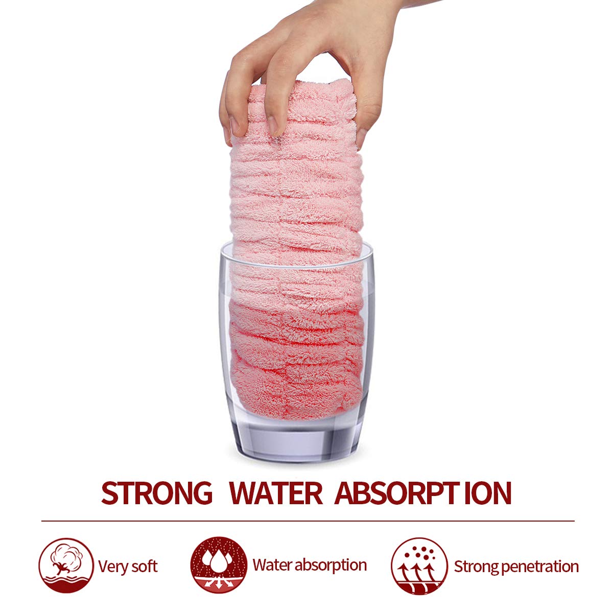 Innovative Gauffer Design Large Microfiber Hair Towel Drying Wraps for Women, Quick Dry Turban Shower Caps Magic Hats, Super Absorbent Anti-frizz for Long Thick Curly Hair