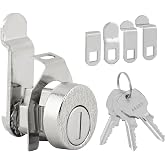 L-1172C National Mailbox Lock Replacement for C9100 Mailbox Key Lock | Mailbox Lock with 3 Keys and 5 Cams, Nickel Finish
