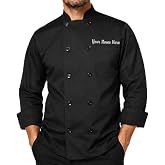 ChefsCloset Personalized Embroidered Chef Coat Customized Chef Jacket