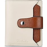 BOSTANTEN Women Leather Wallet RFID Blocking Small Bifold Zipper Pocket Wallet Card Case Purse with ID Window