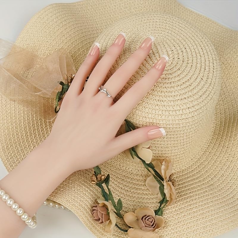 1 Pcs Practice Nail Art Trainer Training Hand Tool Left Flexible Hand Model Bendable Display Hand Manicure Practice Prosthetic Hand for Nails (qian)