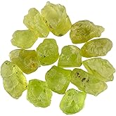 OdrillionGems 25carats AA Raw Peridot Crystal Gemstone Rough Stones Chaka Healing Crystals Handcraft DIY - Jewelry Making Loose Wholesale Lot Wire Wrapping August Birthstone