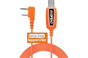 BAOFENG USB Programming Cable CH340 Chip Compatible UV-5R BF-F8HP Pro 5RM DM32 UV-32 GMRS GM-15PRO UV-5G Plus GM21 K5PLUS AR-
