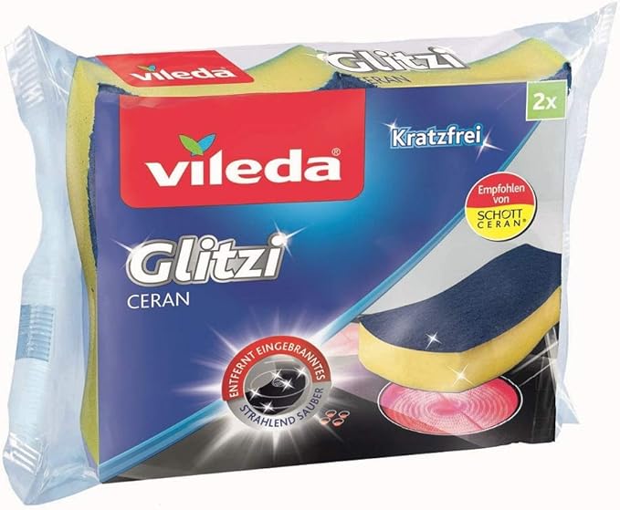 Vileda 153104 Plans Sponge for GlassCeramic Induction and Ceramic, Set