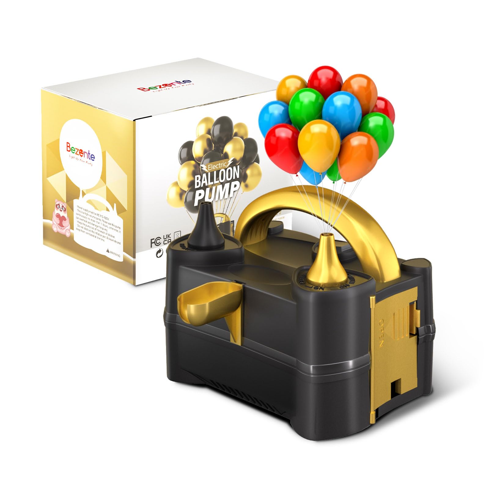 Photo 1 of Bezente Balloon Pump Electric, Portable Balloon Inflator Pump Electric Air Pump for Balloons Dual Nozzle Electric Balloon Pump for Birthday Wedding Graduation Party Decorations