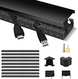 Stageek Cable Trunking Kit 9 Pieces 3.5m Open Slot Self-Adhesive Black