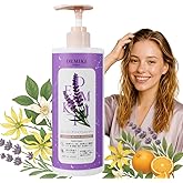 DEMIKI Shampoo for Women,Japanese Shampoo for Damaged Hair,Lavender Perfume,Sulfate Free,Keratin Care, Color Safe, Gentle for Color Treated Hair, Moisturizing Hair Care, Anti Dandruff 450ml,16oz