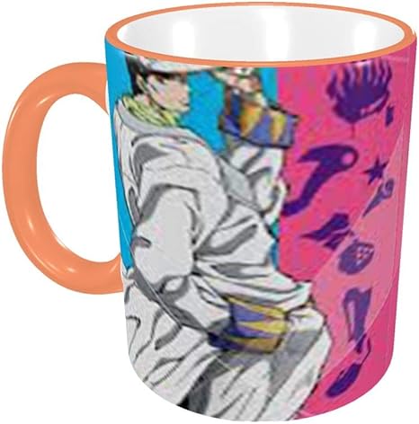 Amazon Co Jp Jojoの奇妙な冒険 マグカップ コーヒーカップ コップ プリント 個性 使いやすい 容量0 33lタイプ おしゃれ 耐熱 繰り返し使用可能 仕事用 贈り物 ギフト食器 グッズ 通販 ホーム キッチン