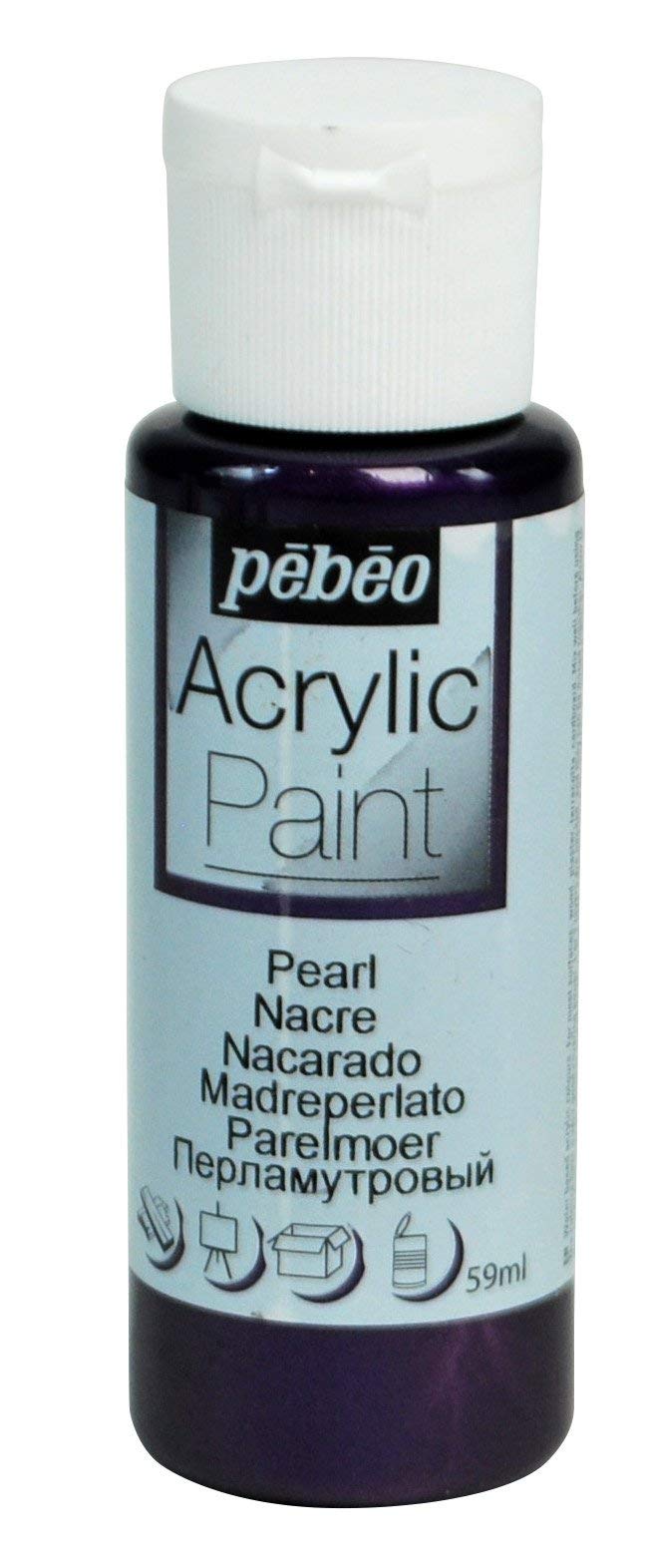 PEBEO 97873 Acrylic 59ML Pearl Violet, Purple, 3.3 x 3.3 x 10 cm