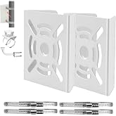 BeElion 2-Pack Steel Vertical Pole Mount Bracket for CCTV Security Camera PTZ Dome - Vertical Pole Mount Adapter Wall Mounting with 4 Loops