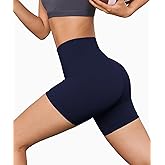 High Waisted Workout Biker Shorts for Women-5" Tummy Control Athletic Running Gym Yoga Spandex Shorts