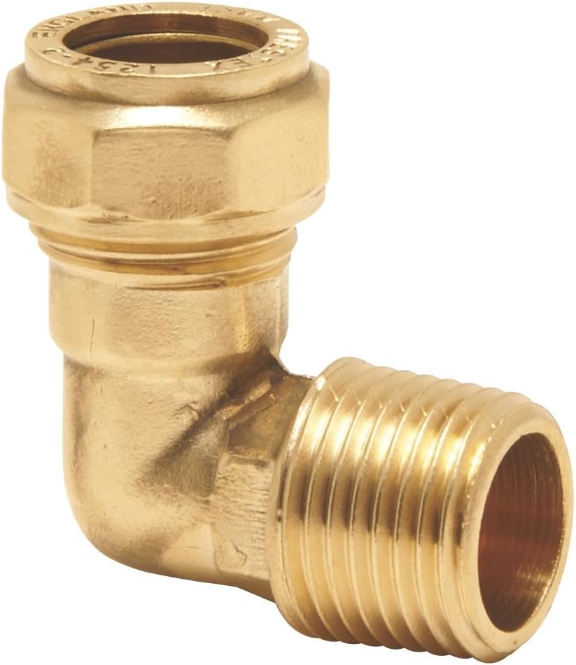 Pegler Prestex PX45 Compression Tapered Male Elbow 15mm x ½
