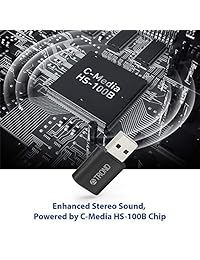 TROND - Adaptador de audio USB externo para tarjeta de sonido, con un conector AUX TRRS de 0.138 in para salida de audio y micrófono integrados