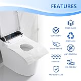 TenFans Toilet Seat Covers 60 Pack XL Flushable Biodegradable Biodegradable view 2
