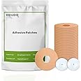 KOVOQ Waterproof Adhesive Patches for Libre 2, Medtronic Guardian and Insulin Pumps, 40-Pack Universal CGM Patches, 2 Reusable Protective Hardshell Covers, Latex-Free and Hypoallergenic (TAN)