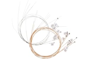 UKCOCO Lyre Harp Strings Replacement Set of 16 Steel Strings Kit for Autoharp Musical Instrument DIY Parts