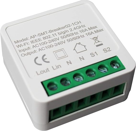 Gaetooely 16A Smart WiFi DIY Switch MDulo de AutomatizaciN del Hogar Inteligente Funciona con la AplicaciN Alexa Home Smart Life