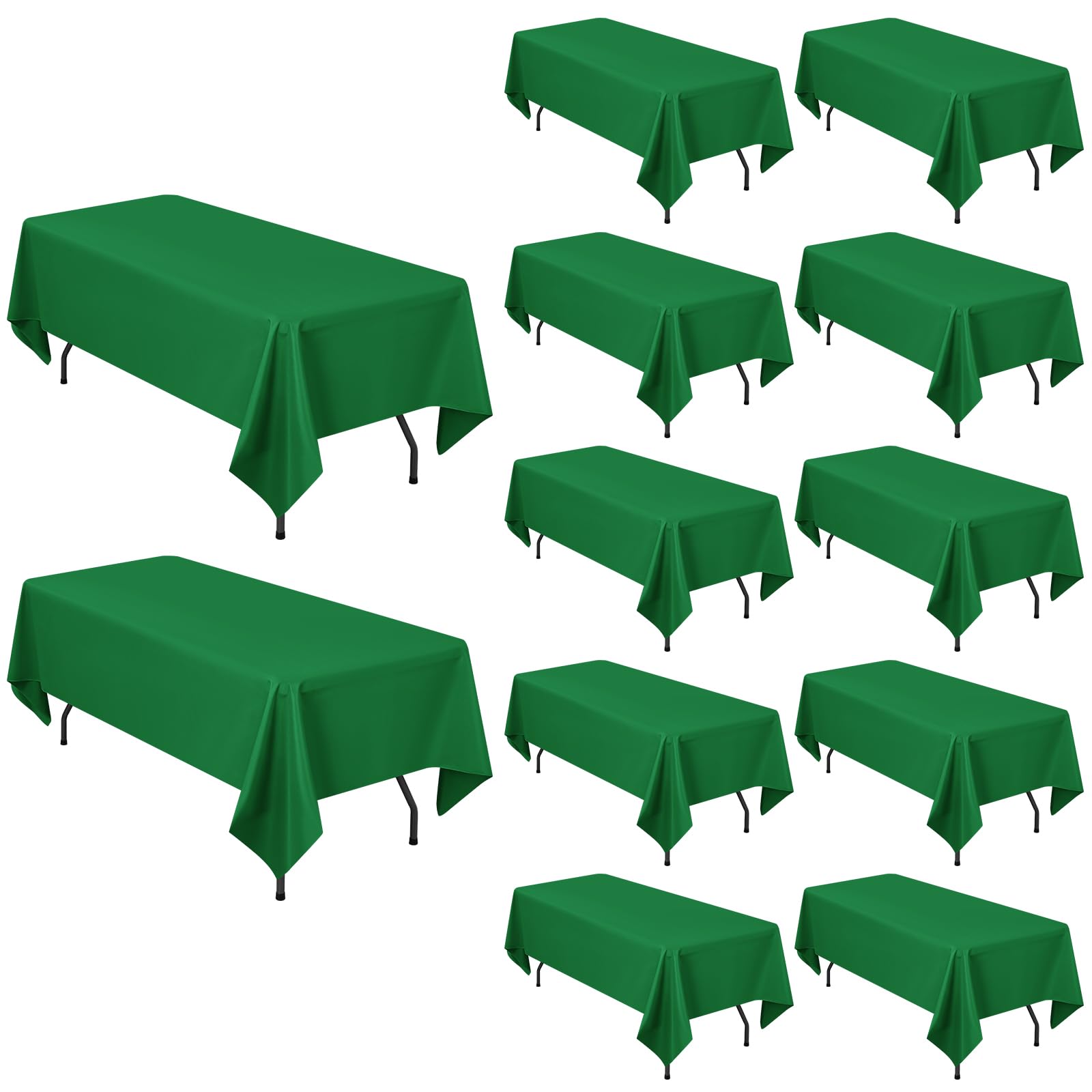 Pesonlook 12 Pack Green Polyester Tablecloth-60 x