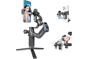FeiyuTech SCORP Mini 3 Gimbal Stabilizer for Smartphone, Built-in AI Tracking Module & Cooling Fan, 2KG Payload 3-Axis Phone 