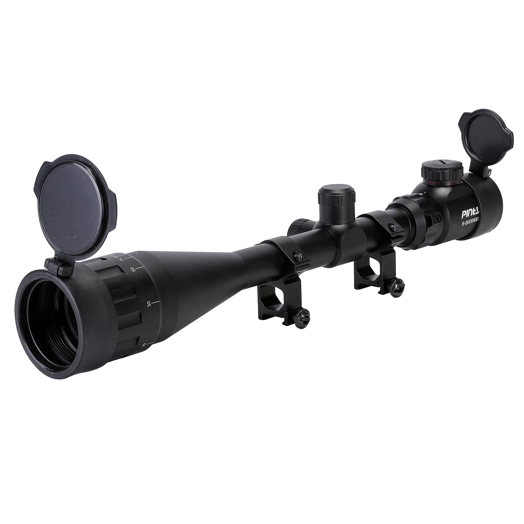 Photo 1 of Pinty 6-24x50 AO Rifle Scope Rangefinder Illuminated Optics with Free Mount