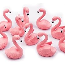 Suartus Mini-Flamingo-Figuren – 30 Stück, Ca. 2,5x1,7x3 Cm, Aus Harz, Pink – Für Deko, Feengarten, DIY & Geschenke